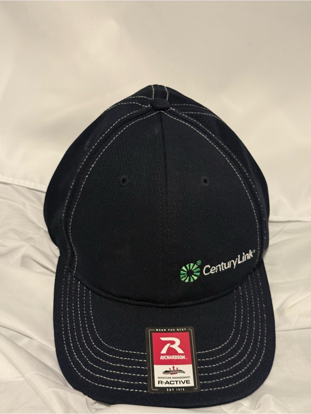 CenturyLink Branded Black Baseball Cap with Green Logo
